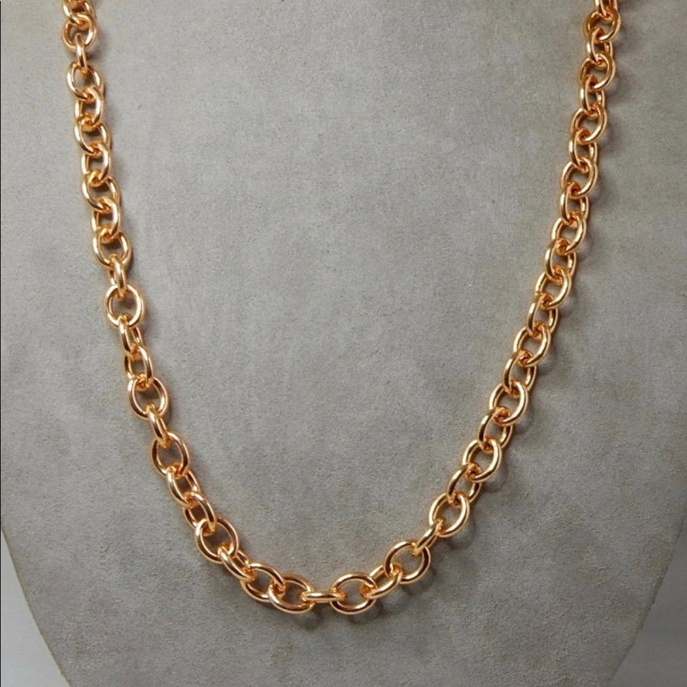 Millie Italy Bronze Rose Gold Tone Chain Necklace